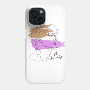 Abstrac face men, modern art Phone Case