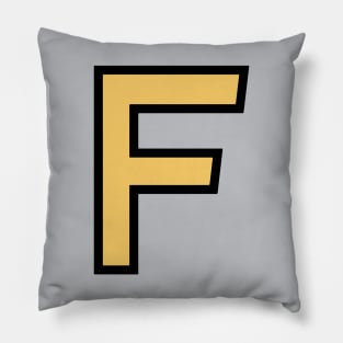 Funky Yellow Letter F Pillow