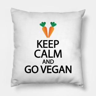 Keep calm and go vegan Pillow