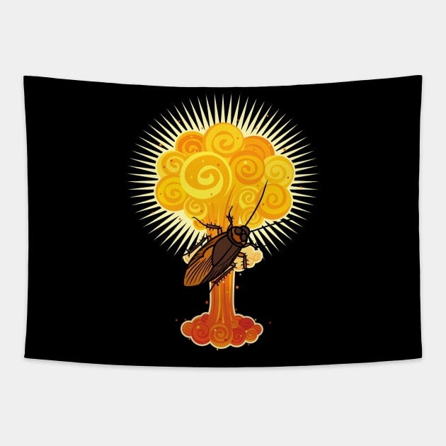 Nuke roach Tapestry by Psychodelic Goat