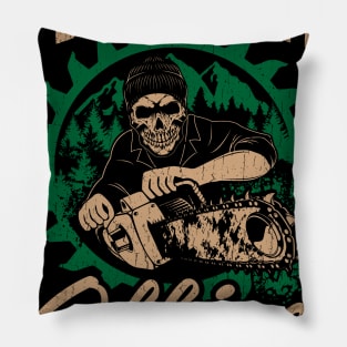 Funny Woodworker Lumberjack Design Pillow