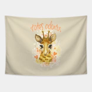 Totes Adorbs! Watercolor Baby Giraffe Tapestry