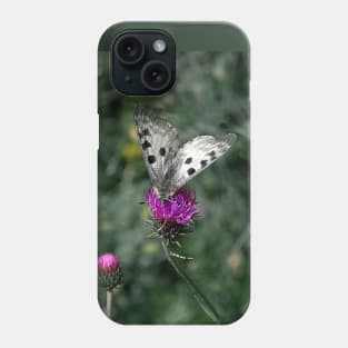 Polka Dots Butterfly Purple Flower Closeup Phone Case