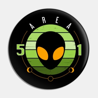 Area 51 Alien Moon Phase Pin