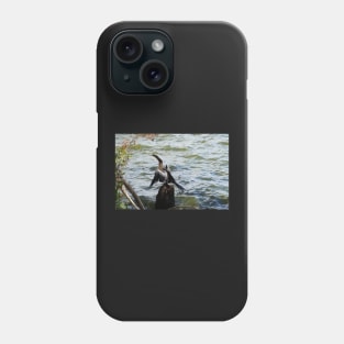 Cormorant on a Lake Phone Case