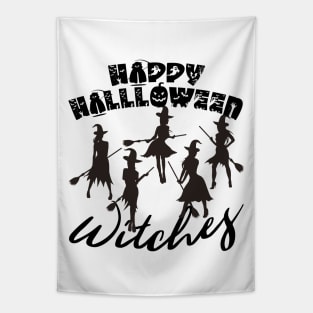 Happy Halloween Witches Tapestry