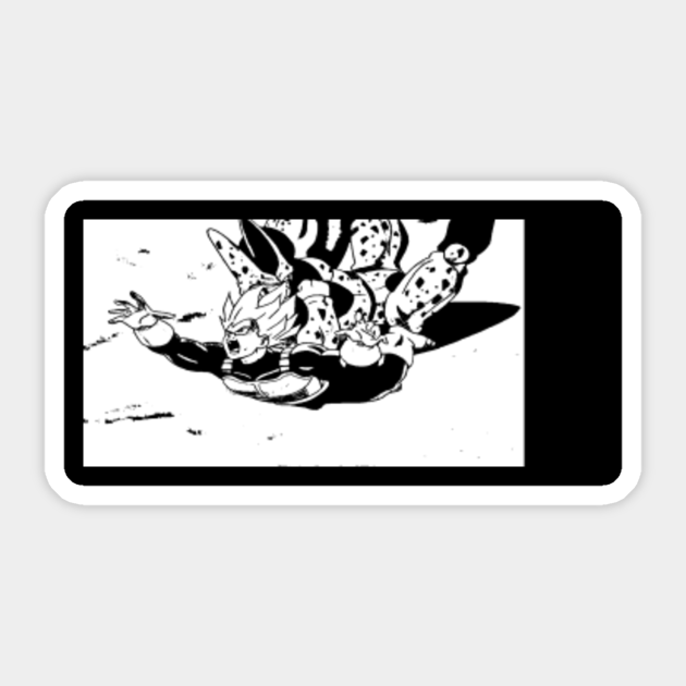 Dragon Ball Z Kai Vegeta Vs Cell Dragon Ball Z Kai Vegeta Vs Cell Sticker Teepublic