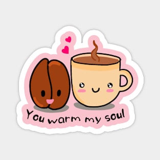 Cute coffee couple Magnet