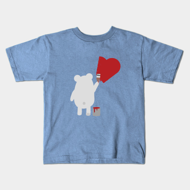 Polar Bear Painting Heart Valentine Kids T Shirt Teepublic