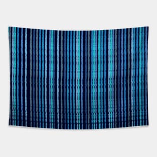 Painted Blue Lines Tapestry