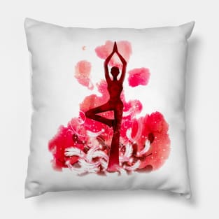 Yoga red Pillow