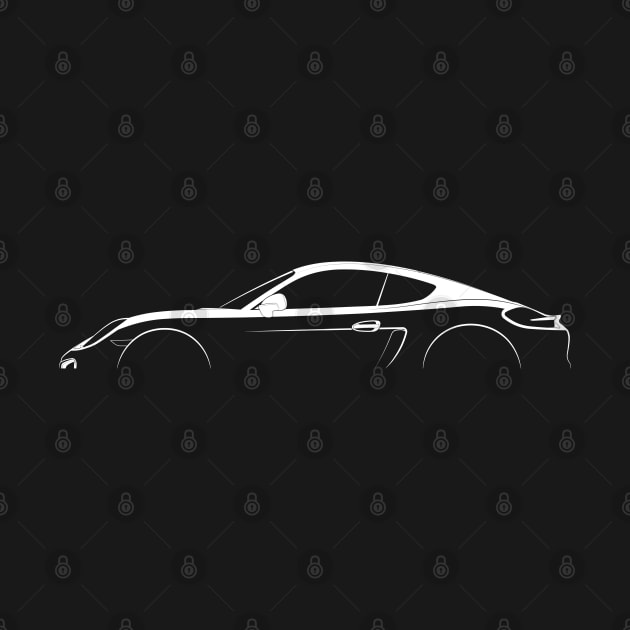Porsche Cayman (981) Silhouette by Car-Silhouettes