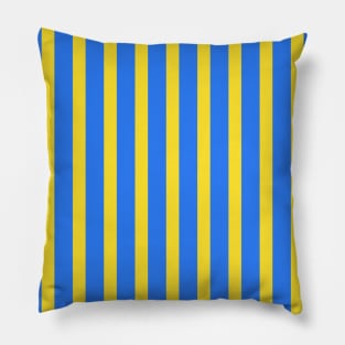 Achelous | Yellow and Blue Stripes Pattern Pillow