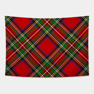 Royal Stewart Tartan Rotated Tapestry