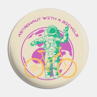 Astronaut With Bicycle, Earth Pin