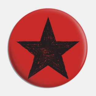 Black Star (Grunge) Pin