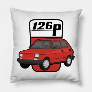 126P Car maluch 126 red Pillow