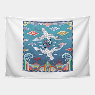 Minhwa: Twin-Crane Heung Bae A Type Tapestry