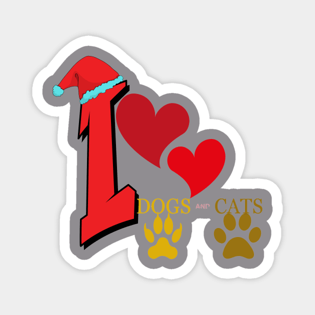 I like dogs and cats Magnet by s-ch10