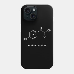 Kawaii Acetaminophen Paracetamol Chemical Structure In White Phone Case