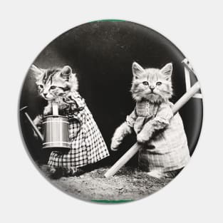 Vintage Gardening Kitties Photo Pin