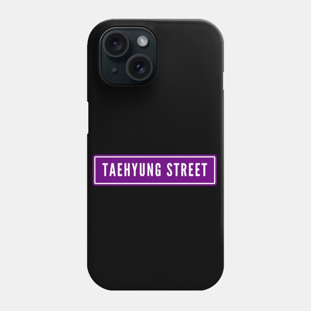 Taehyung BTS Street Sign Phone Case by wennstore