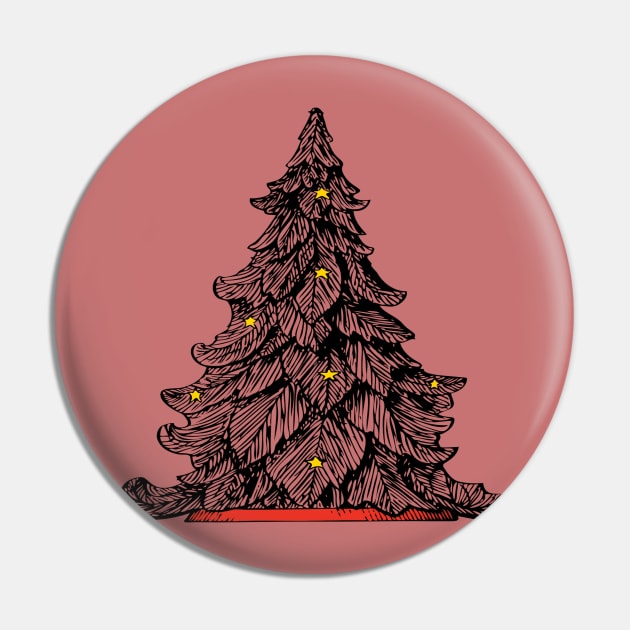 Christmas Tree Pin by DrDesign