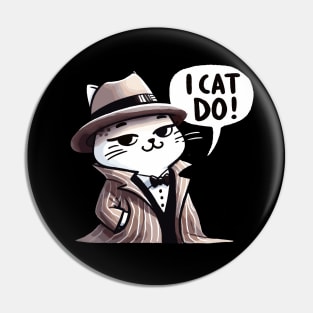 I Cat Do Suit Cat Pin