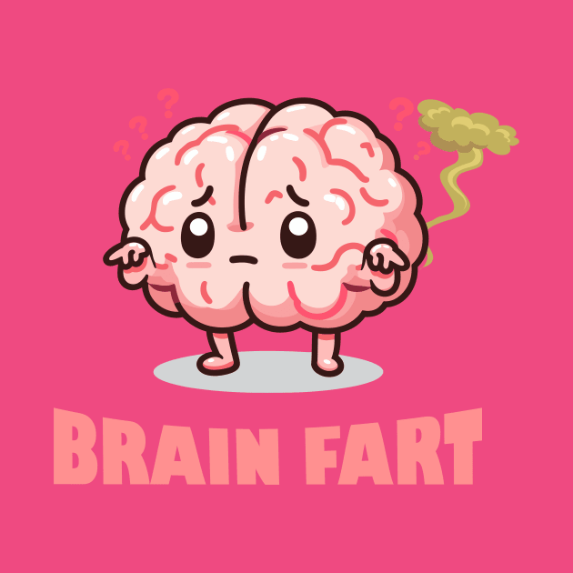 Brain Fart - Farting Humor Joke Tee by TeeHeeFun