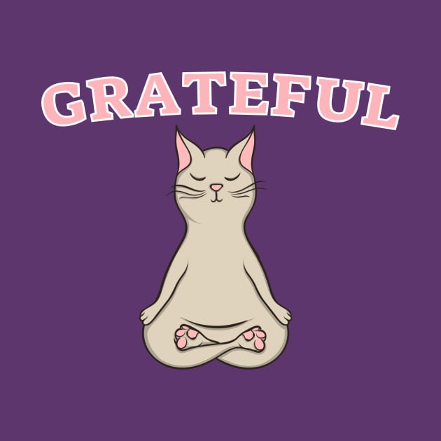 Grateful Yoga Cat by Bunnuku