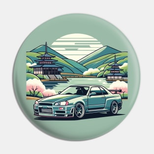 Green Skyline R34 Pin