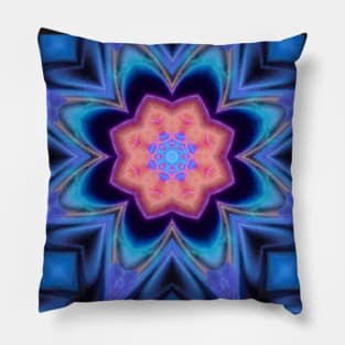 Peach Purpleflower Pillow