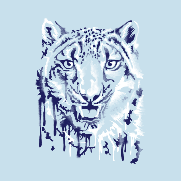 wild snow leopard graffiti - Snowleopard - T-Shirt