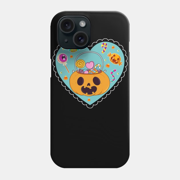 Trick or Treat Pumpkin Phone Case by Rockadeadly
