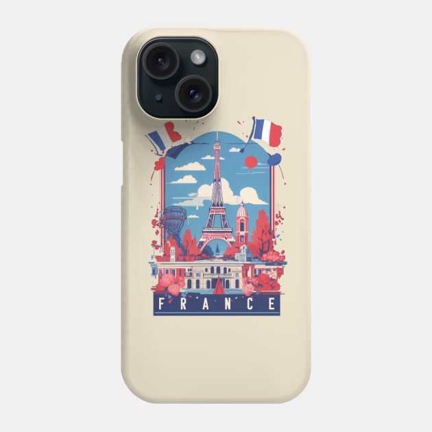Vintage Travel France Design Phone Case by huefinder