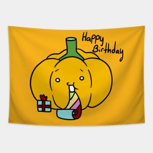 Happy Birthday - Orange Bell Pepper Tapestry