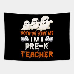 Nothing Scare Me Ghosts Pre-K teacher Halloween Tapestry