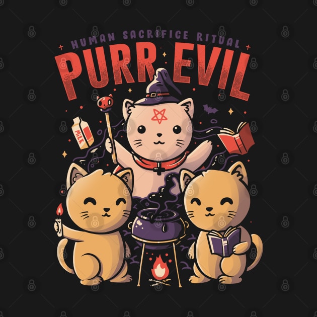 Purr Evil - Cute Devil Cat Gift by eduely