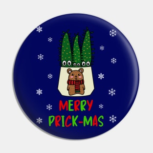 Merry Prick Mas - Eves Pin Cacti In Christmas Bear Pot Pin