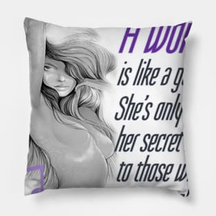 a woman is like a guitar she's only give her secret melody to those who master playing t-shirt 2020 Pillow