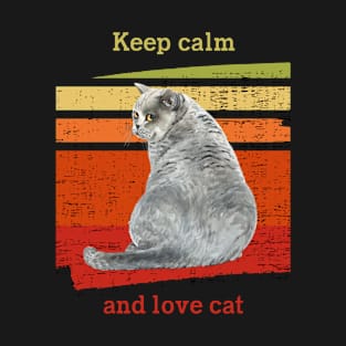 Cat t shirt - Keep calm and love cat T-Shirt