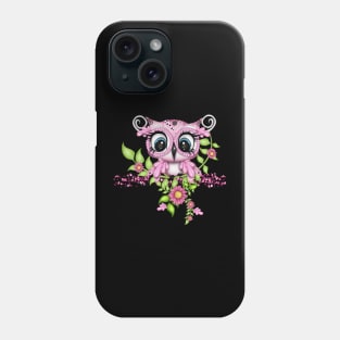 Cute pink owl Phone Case