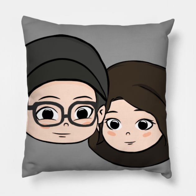 Cute Couples Pillow by AS Designs