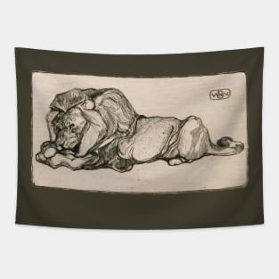 Resting Lion Tapestry