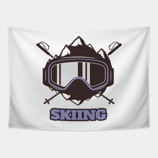 Cool Ski Helmet Tapestry