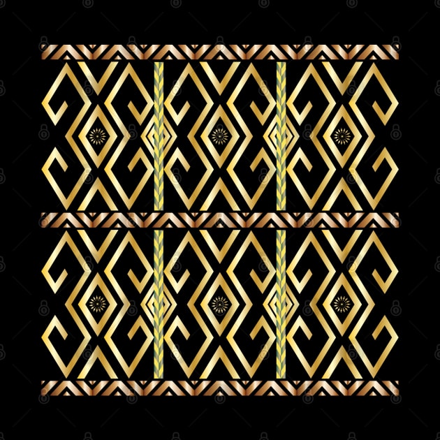 Elegant Black And Gold Moroccan Pattern by ArticArtac