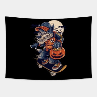 Warewolf in halloween Tapestry