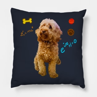 Doggy math with cute Cavoodle, Cavapoo, Cavalier King Charles Spaniel Pillow