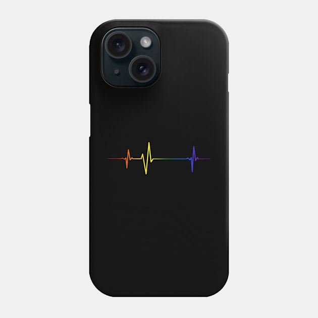 Pride Heartbeat Phone Case by InfiniTee Design