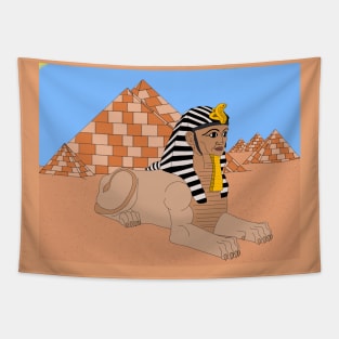 Egyptian sphinx & Pyramids Tapestry